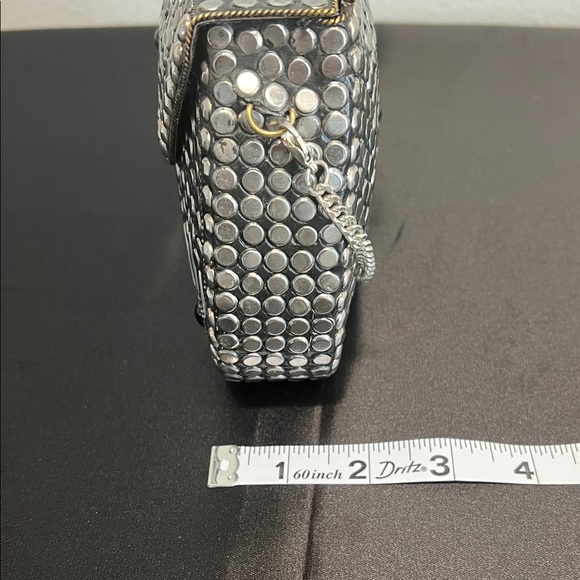 Antik Kraft | Metal Mosaic Floral Purse w/ Crossbody - Picture 17 of 17